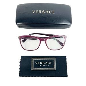 Versace VE3255 cat-eye eyeglasses in a Light Mulberry